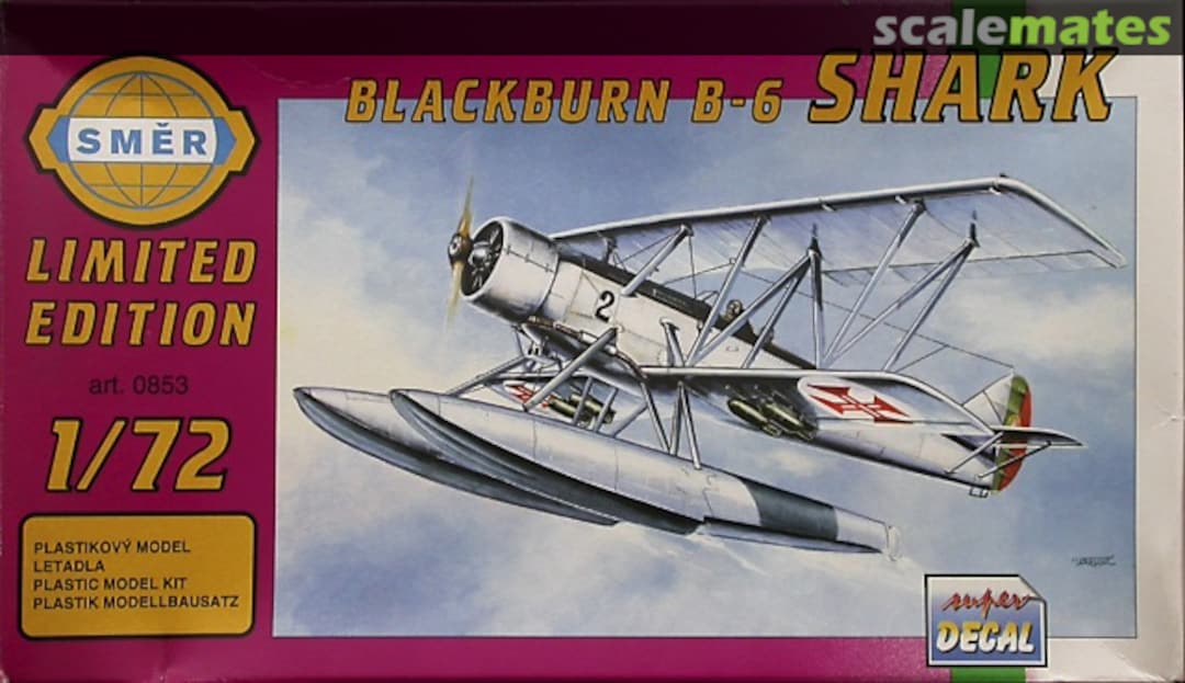 Boxart Blackburn B-6 Shark 0853 Směr Boxart Blackburn B-6 Shark 0853 Směr