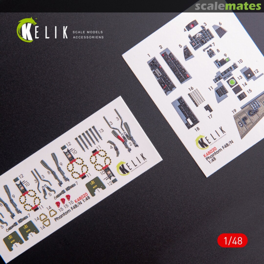 Boxart F-4B/N Phantom II - interior 3D decals K48020 Kelik Boxart F-4B/N Phantom II - interior 3D decals K48020 Kelik