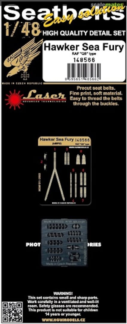 Boxart Hawker Sea Fury - QS type- Seatbelts 148566 HGW Models Boxart Hawker Sea Fury - QS type- Seatbelts 148566 HGW Models