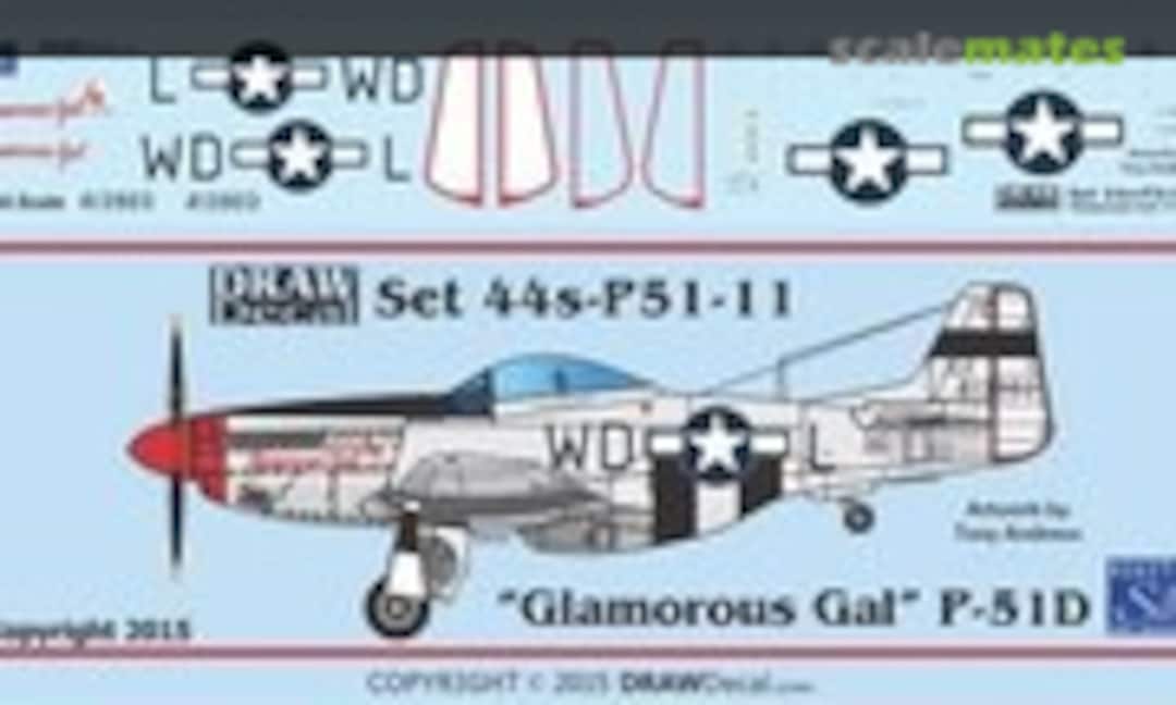 1:144 “Glamorous Gal” P-51D (Draw Decal 44-P51-11) 44-P51-11
