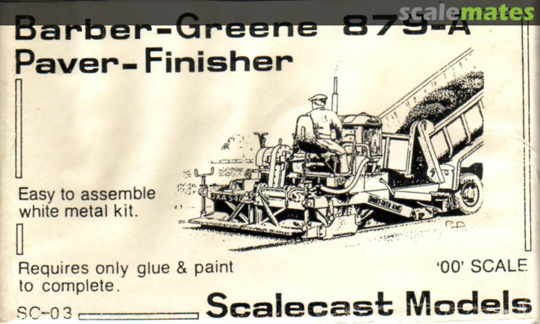 Boxart Barber-Greene 879-A paver-finisher SC-03 Scalecast Models
