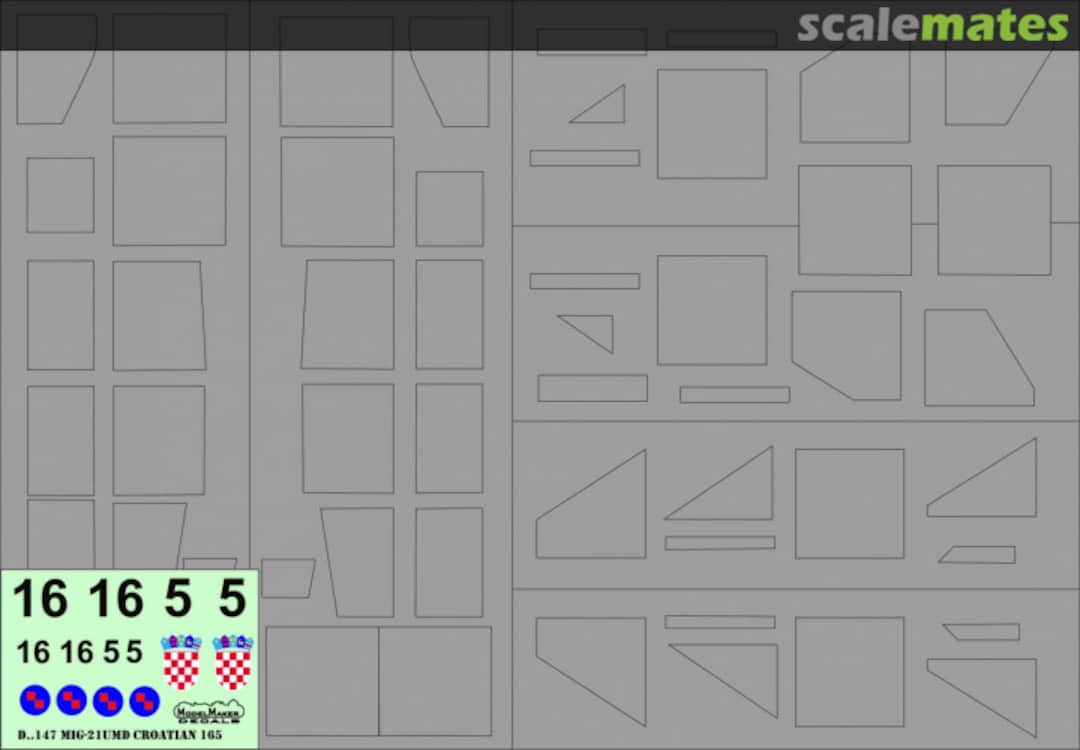 Boxart MiG-21UMD Croatian 165 Display Plane +masks MD72147 ModelMaker Boxart MiG-21UMD Croatian 165 Display Plane +masks MD72147 ModelMaker