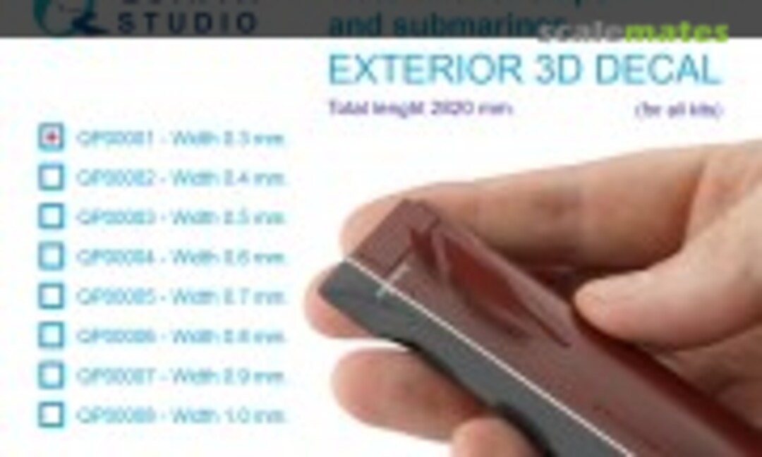 No Waterline for Ships and Submarines exterior 3D decals (Quinta Studio QP00001) QP00001