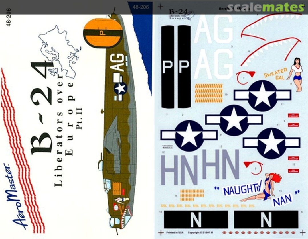 Boxart B-24 Liberators Over Europe Pt. II 48-206 AeroMaster Boxart B-24 Liberators Over Europe Pt. II 48-206 AeroMaster
