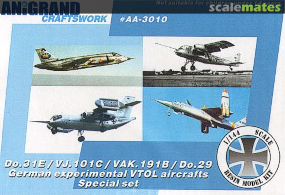 Boxart German experimental VTOL aircrafts special set AA-3010 Anigrand Craftswork Boxart German experimental VTOL aircrafts special set AA-3010 Anigrand Craftswork
