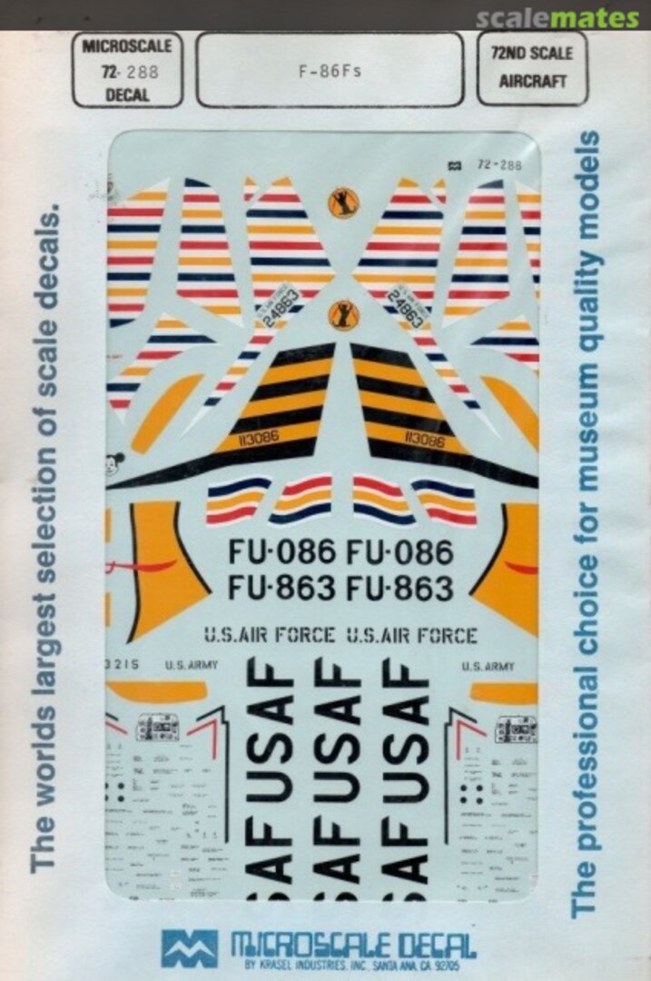 Boxart F-86F Sabre 72-288 Microscale Boxart F-86F Sabre 72-288 Microscale