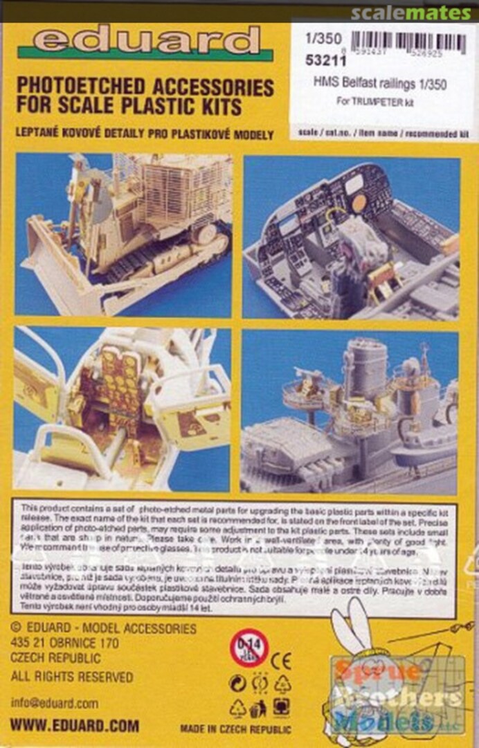 Boxart HMS Belfast - Railings 53211 Eduard