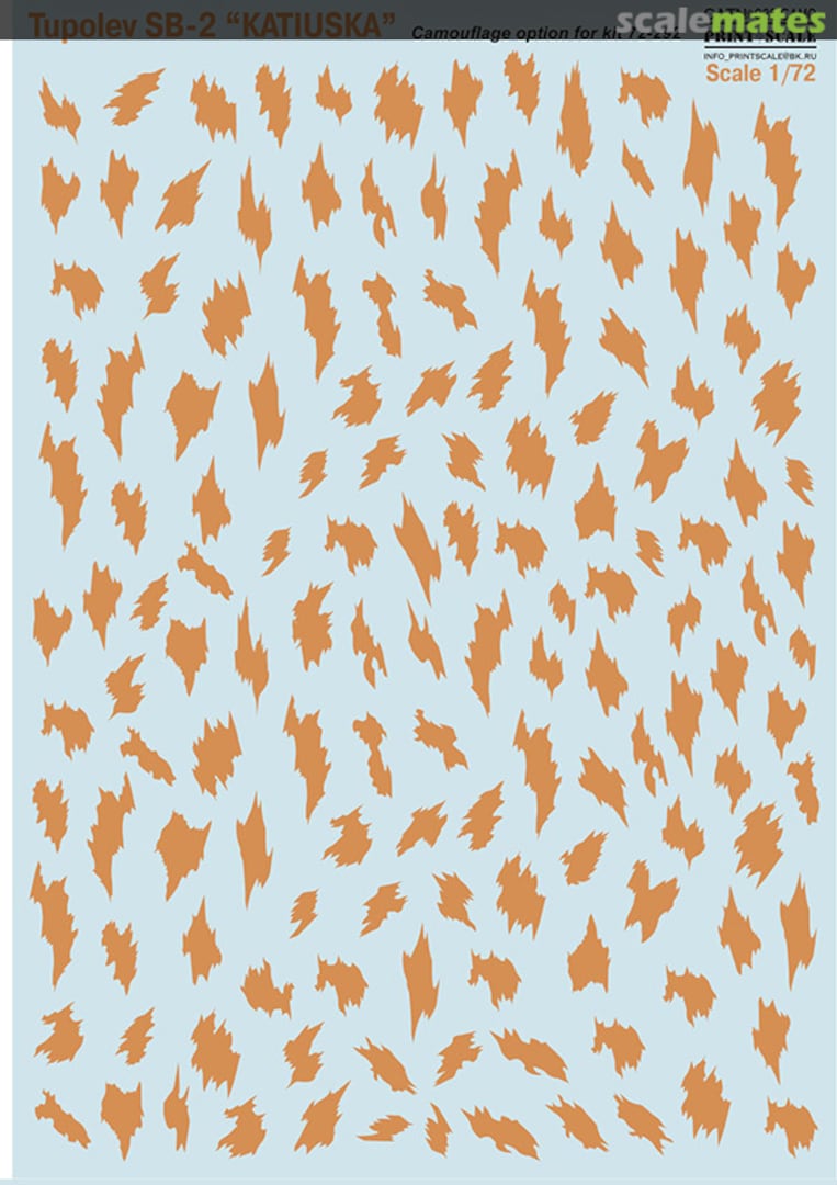 Boxart Decal for Tupolev SB -2 Katiuska Part 1 028-CAMO Print Scale