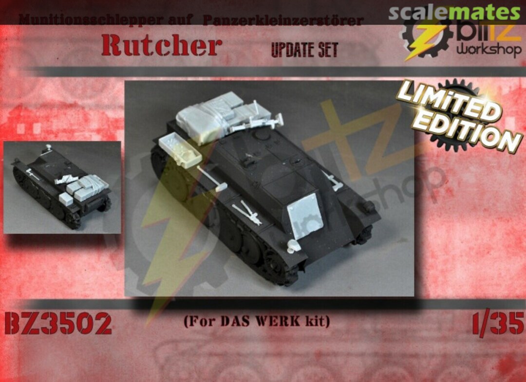 Boxart Munitionschlepper auf Panzerkleinzerstörer Rutscher BZ3502 Blitz Workshop Boxart Munitionschlepper auf Panzerkleinzerstörer Rutscher BZ3502 Blitz Workshop