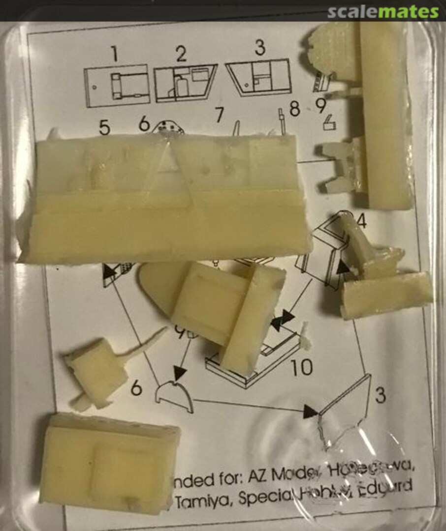 Boxart Messerschmitt Bf 109E interior set D7218 LF Models Boxart Messerschmitt Bf 109E interior set D7218 LF Models