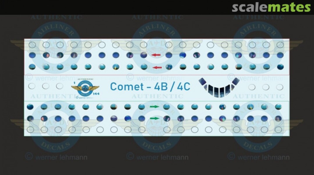 Boxart Cockpit and Cabin Windows Comet 4B / 4C Comet 4B Authentic-Airliner-Decals