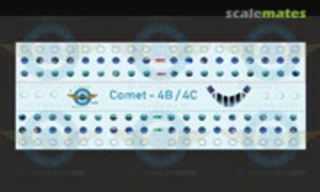 1:144 Cockpit and Cabin Windows Comet 4B / 4C (Authentic-Airliner-Decals Comet 4B) Comet 4B