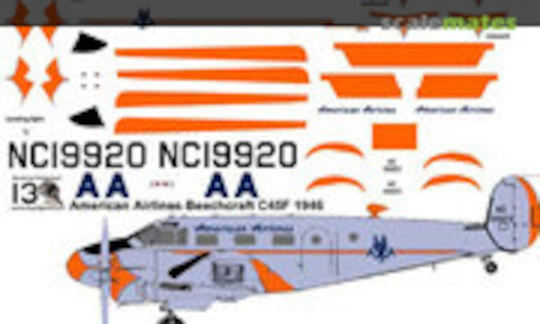 1:72 American Airlines Beechcraft C45F 1946 (Pointerdog Decals )