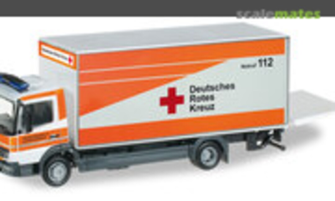 Mercedes-Benz Atego box trailer with liftgate &quot;Warendorf rescue service&quot; (Herpa 091558)
