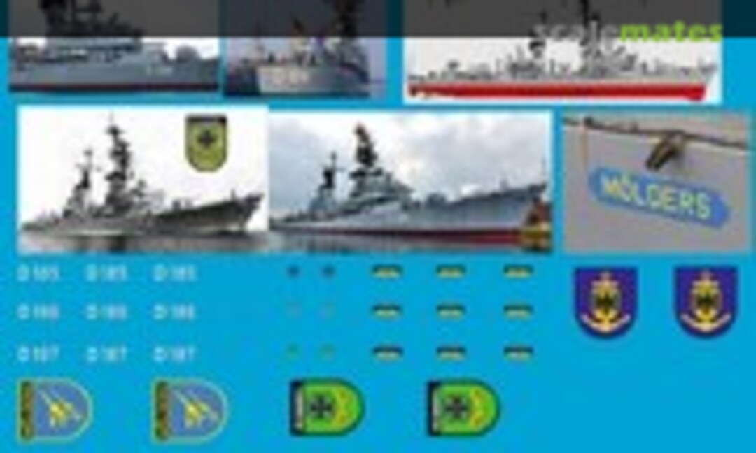 1:1250 German modern Navy destroyer of the Lütjens class (Peddinghaus-Decals 1250 3315) 1250 3315