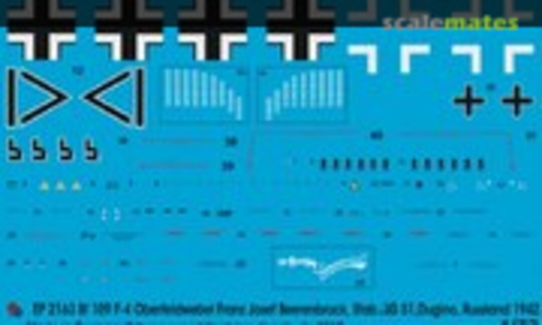 1:72 Bf 109 F-4 Ofw. Franz Josef Beerenbrock Stab JG 51, Russland (Peddinghaus-Decals EP 2163) EP 2163
