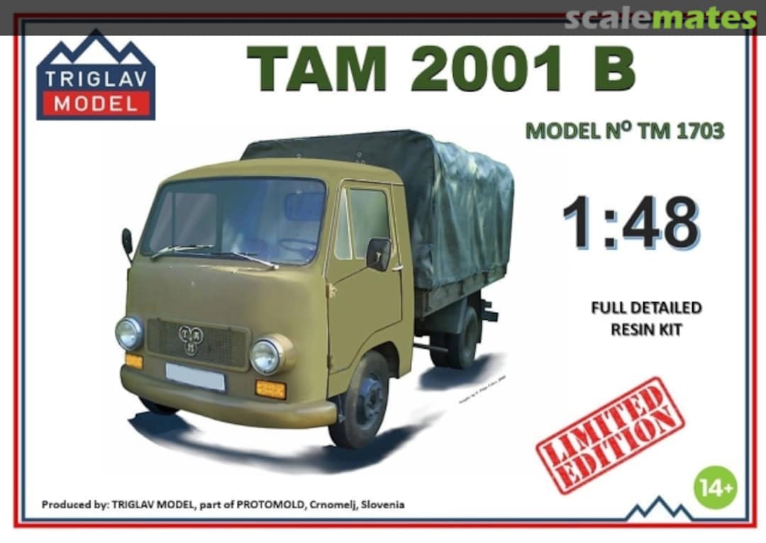 Boxart TAM 2001 B TM 1703 Triglav model Boxart TAM 2001 B TM 1703 Triglav model