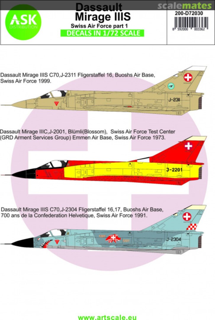 Boxart Dassault Mirage IIIS 200-D72030 ASK