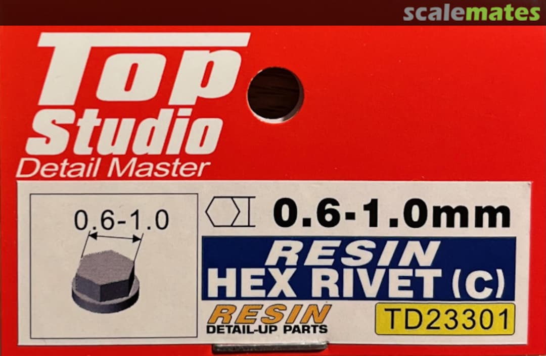 Boxart Hex rivets 0.6 mm to 1 mm (Type C) TD23301 Top Studio Boxart Hex rivets 0.6 mm to 1 mm (Type C) TD23301 Top Studio