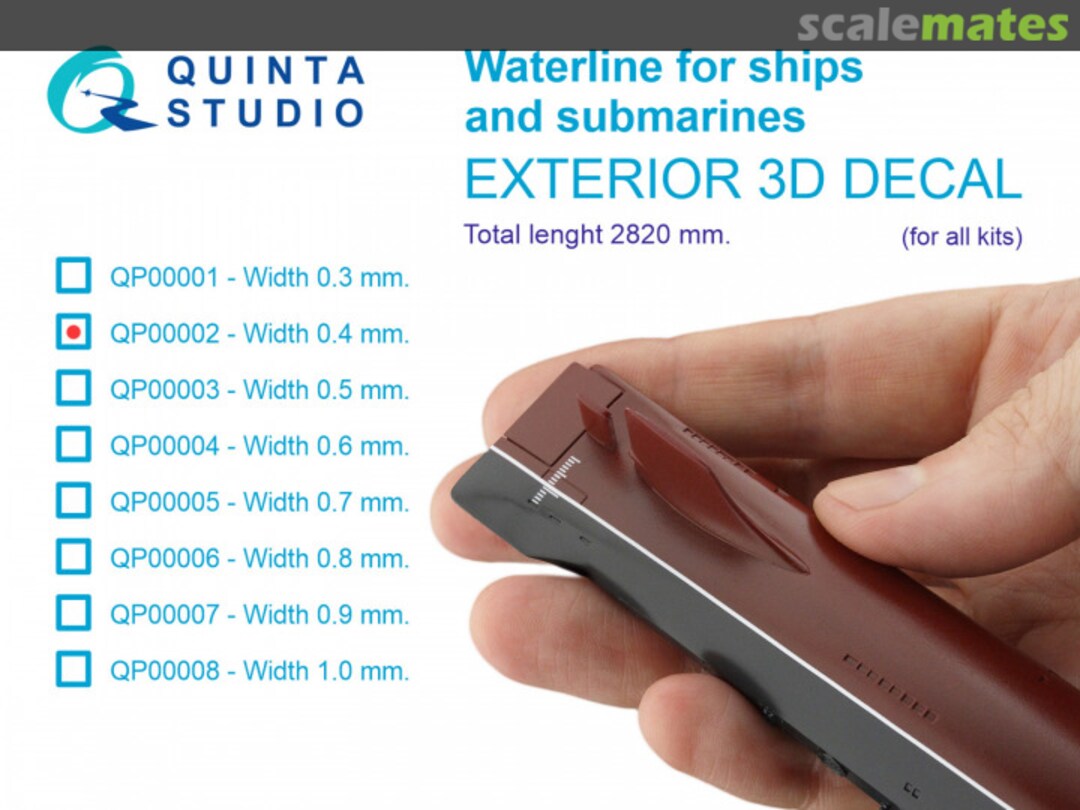 Boxart Waterline for Ships and Submarines exterior 3D decals QP00002 Quinta Studio Boxart Waterline for Ships and Submarines exterior 3D decals QP00002 Quinta Studio