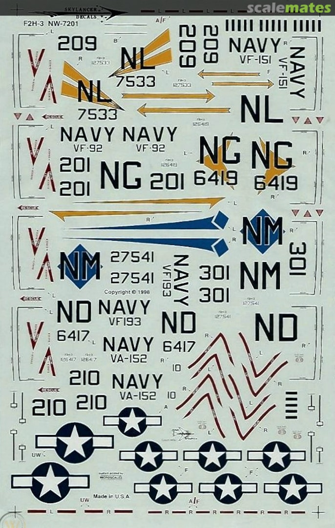 Boxart McDonnell F2H-3 Banshee (Part 1) NW-7201 Skylancer Decals Boxart McDonnell F2H-3 Banshee (Part 1) NW-7201 Skylancer Decals