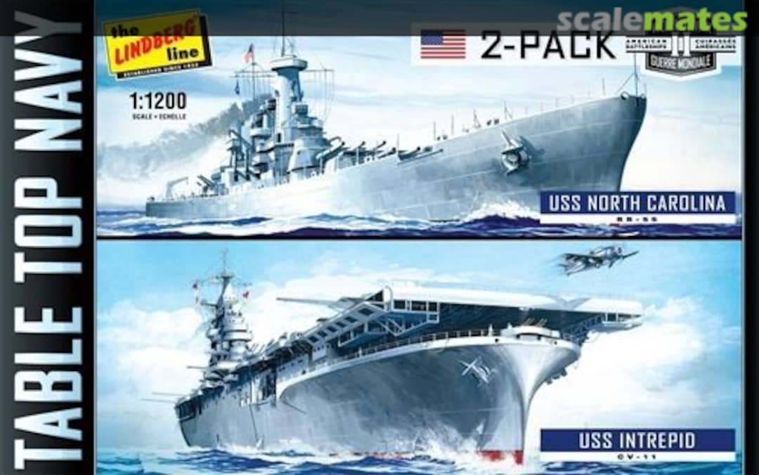 Boxart USS North Carolina & USS Intrepid HL 419/12 Lindberg