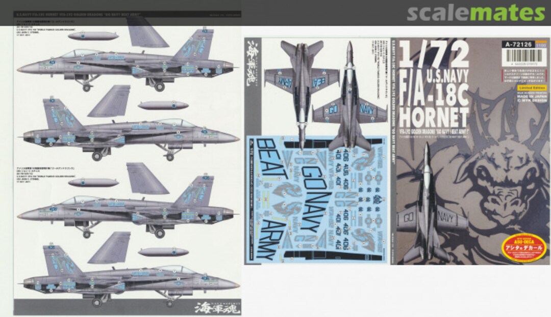 Boxart U.S. Navy F/A-18C Hornet A-72126 MYK Design