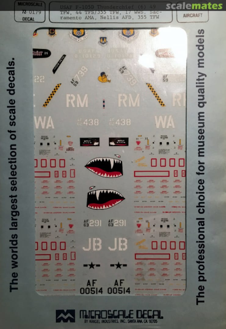 Boxart USAF F-105D Thunderchief 72-179 Microscale Boxart USAF F-105D Thunderchief 72-179 Microscale