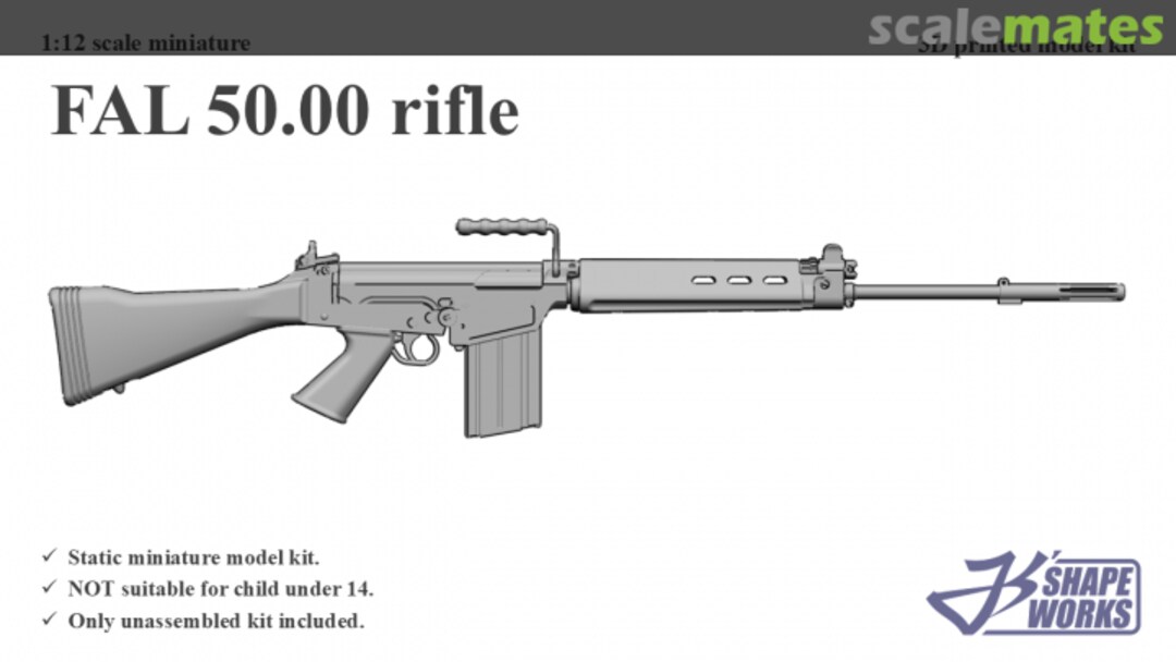 Boxart FAL 50.00 rifle JS12A006 Js' Shapeworks Boxart FAL 50.00 rifle JS12A006 Js' Shapeworks