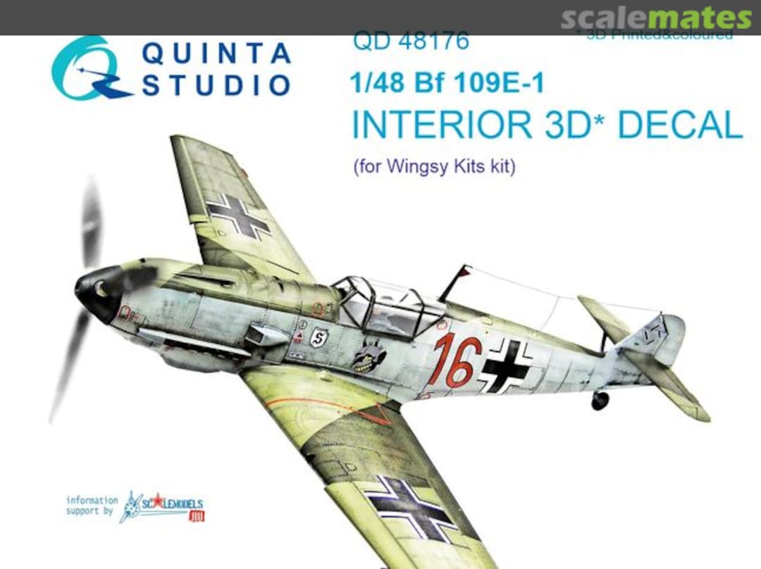 Boxart Bf 109E-1 interior 3D decals QD48176 Quinta Studio Boxart Bf 109E-1 interior 3D decals QD48176 Quinta Studio