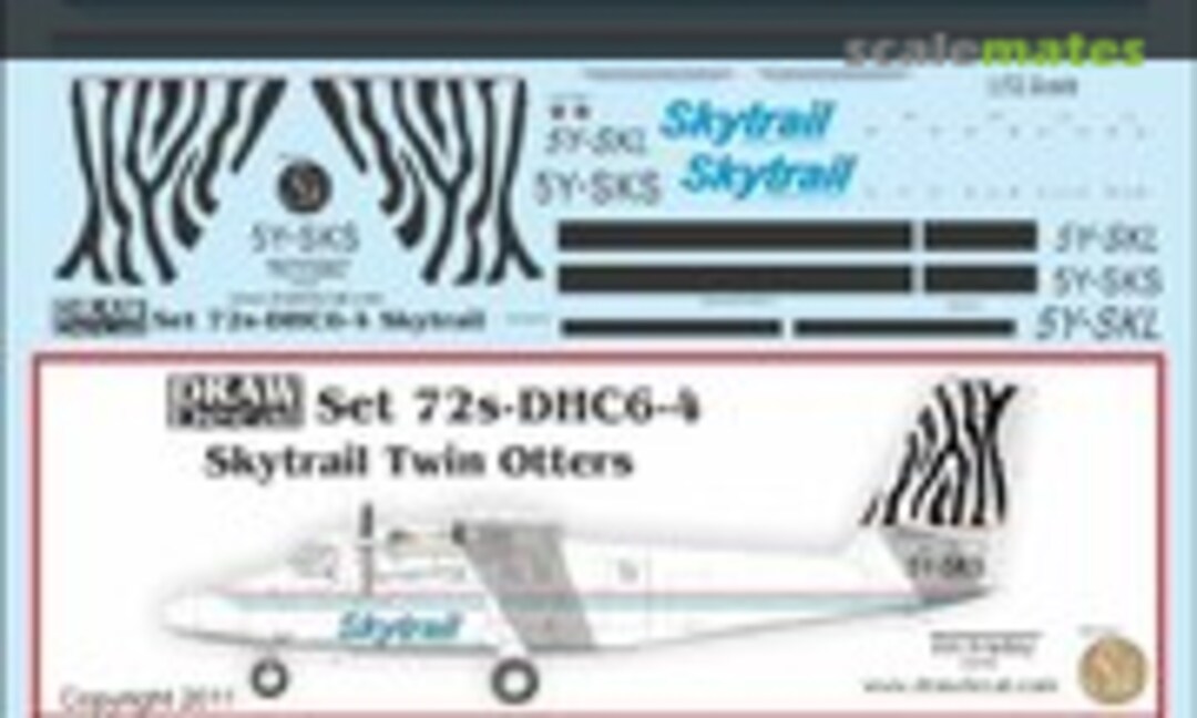 1:72 de Havilland Canada DHC-6 Twin Otter (Draw Decal 72-DHC6-4) 72-DHC6-4
