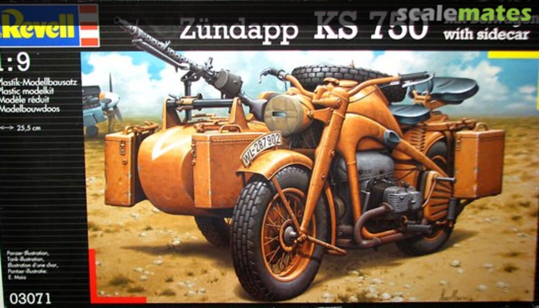 Boxart Zündapp KS 750 with sidecar 03071 Revell Boxart Zündapp KS 750 with sidecar 03071 Revell