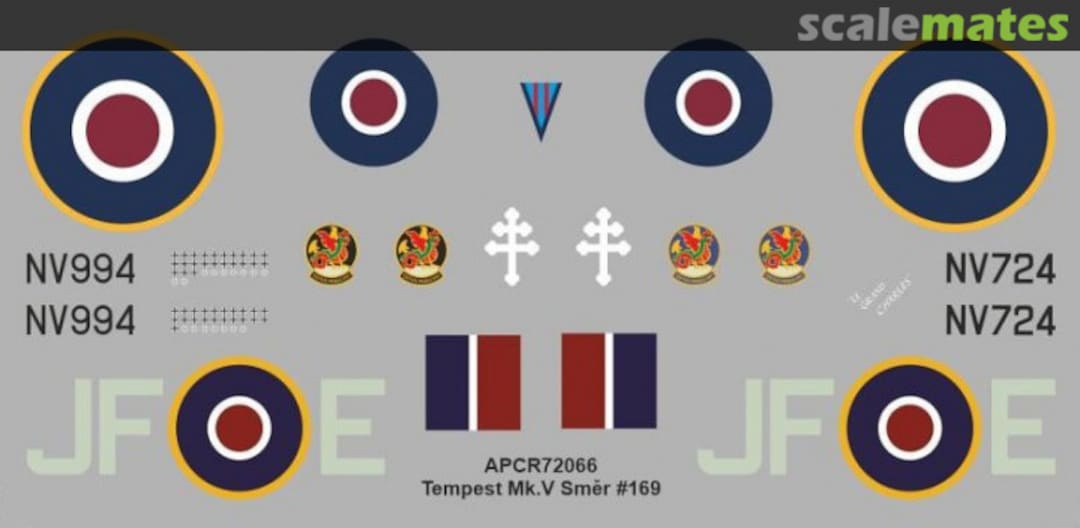 Boxart Hawker Tempest Směr #169 APCR72066 APC Decals