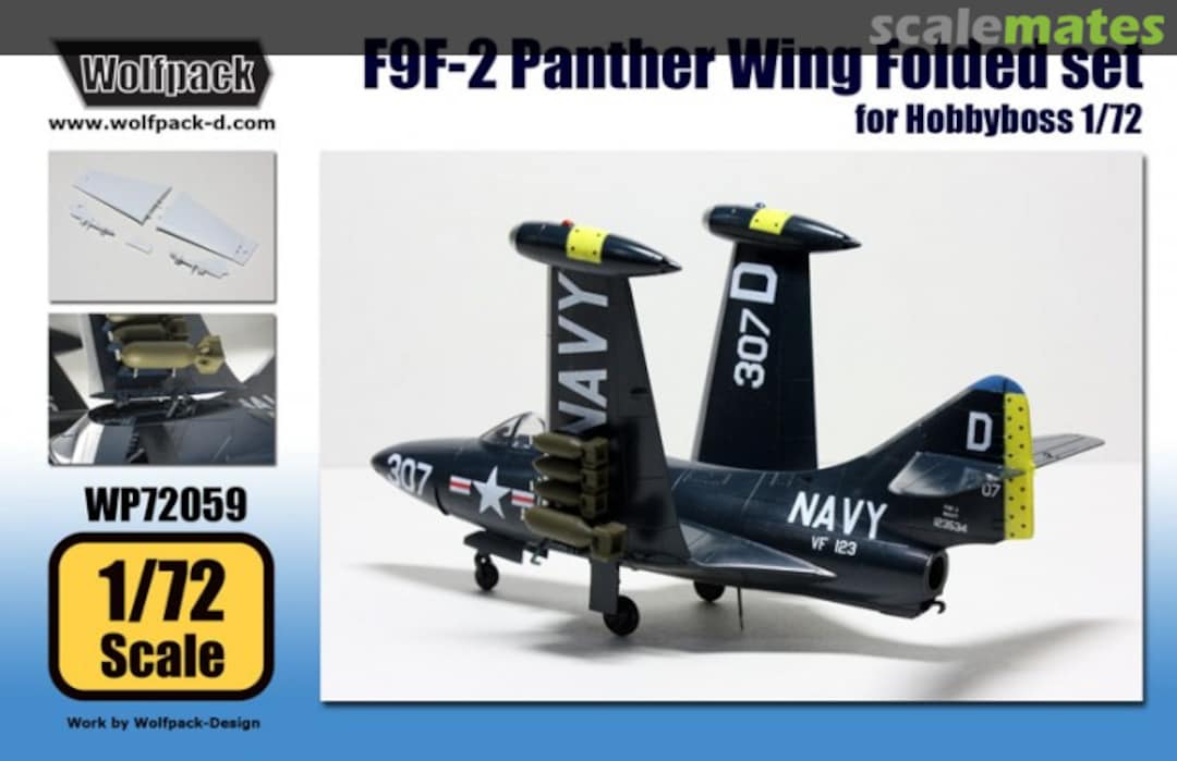 Boxart F9F-2 Panther - Wing Folded Set WP72059 Wolfpack
