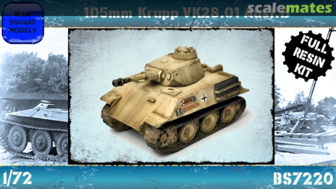Boxart 50mm Krupp VK28.01 Ausf. B BS7220 Blue Square Models Boxart 50mm Krupp VK28.01 Ausf. B BS7220 Blue Square Models