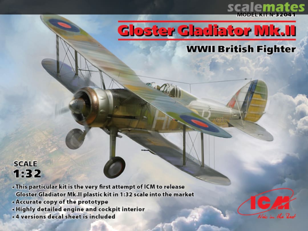 Boxart Gloster Gladiator Mk.II 32041 ICM Boxart Gloster Gladiator Mk.II 32041 ICM