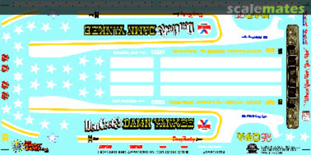 Boxart Damn Yankee Cuda Funny Car driven by Pat Foster 1374/DYFC Slixx Decals Boxart Damn Yankee Cuda Funny Car driven by Pat Foster 1374/DYFC Slixx Decals