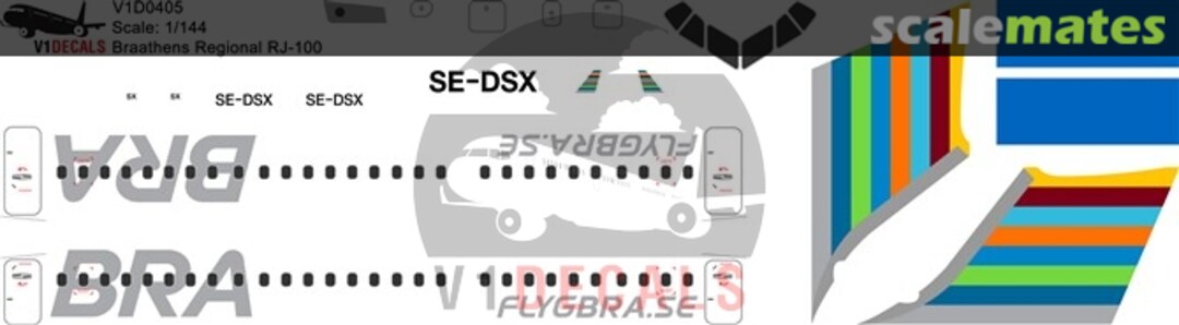Boxart BRA Braathens Regional Airlines BAe Avro RJ-100 V1D0405-144 V1 Decals Boxart BRA Braathens Regional Airlines BAe Avro RJ-100 V1D0405-144 V1 Decals