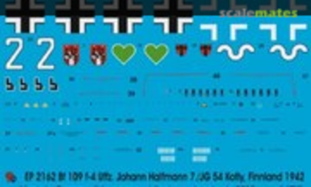 1:72 Bf 109 F-4 Uffz. Johann Halfmann 7/JG 54 Kotly, Finnland, Juli 1942 (Peddinghaus-Decals EP 2162) EP 2162