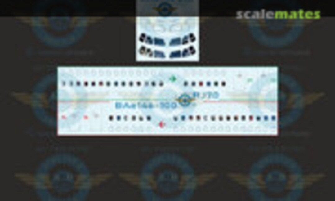 1:144 Cockpit and Cabin Windows RJ70 / BAe 146-100 (Authentic-Airliner-Decals RJ70) RJ70