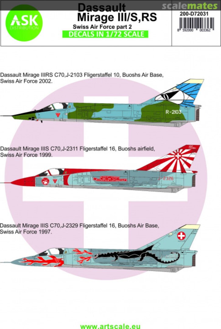 Boxart Dassault Mirage III/S, RS 200-D72031 ASK Boxart Dassault Mirage III/S, RS 200-D72031 ASK