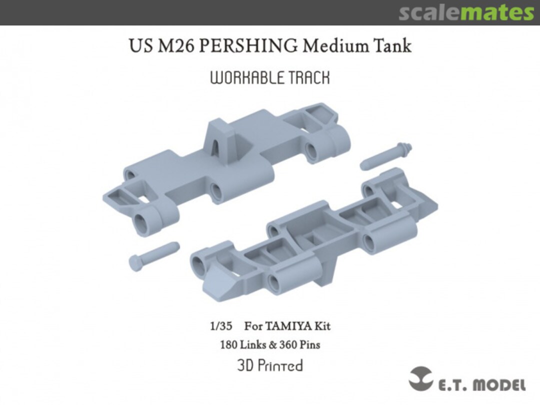 Boxart US M26 Pershing Medium Tank Workable Tracks P35-058 E.T. Model Boxart US M26 Pershing Medium Tank Workable Tracks P35-058 E.T. Model