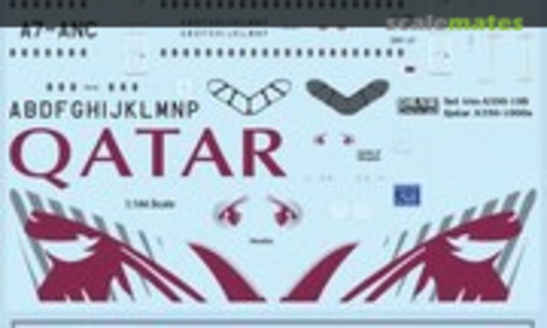 1:144 Qatar A350-1000s (Draw Decal 44-A350-15B) 44-A350-15B