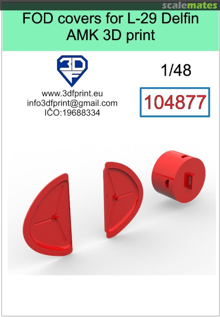 Boxart FOD Covers for L-29 DELFIN 104877 3DF Print Boxart FOD Covers for L-29 DELFIN 104877 3DF Print