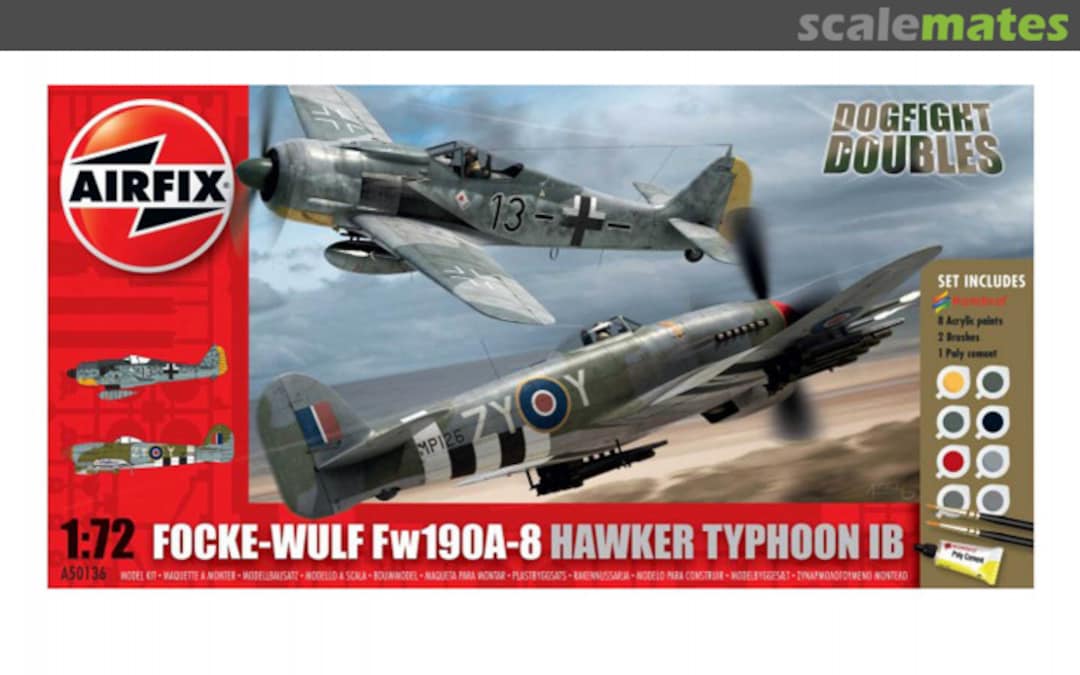 Boxart Focke-Wulf Fw190A-8 & Hawker Typhoon Ib A50136 Airfix Boxart Focke-Wulf Fw190A-8 & Hawker Typhoon Ib A50136 Airfix