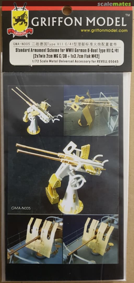 Boxart German U-Boote Type VII C/41 Armament Scheme GMA-N005 Griffon Model Boxart German U-Boote Type VII C/41 Armament Scheme GMA-N005 Griffon Model