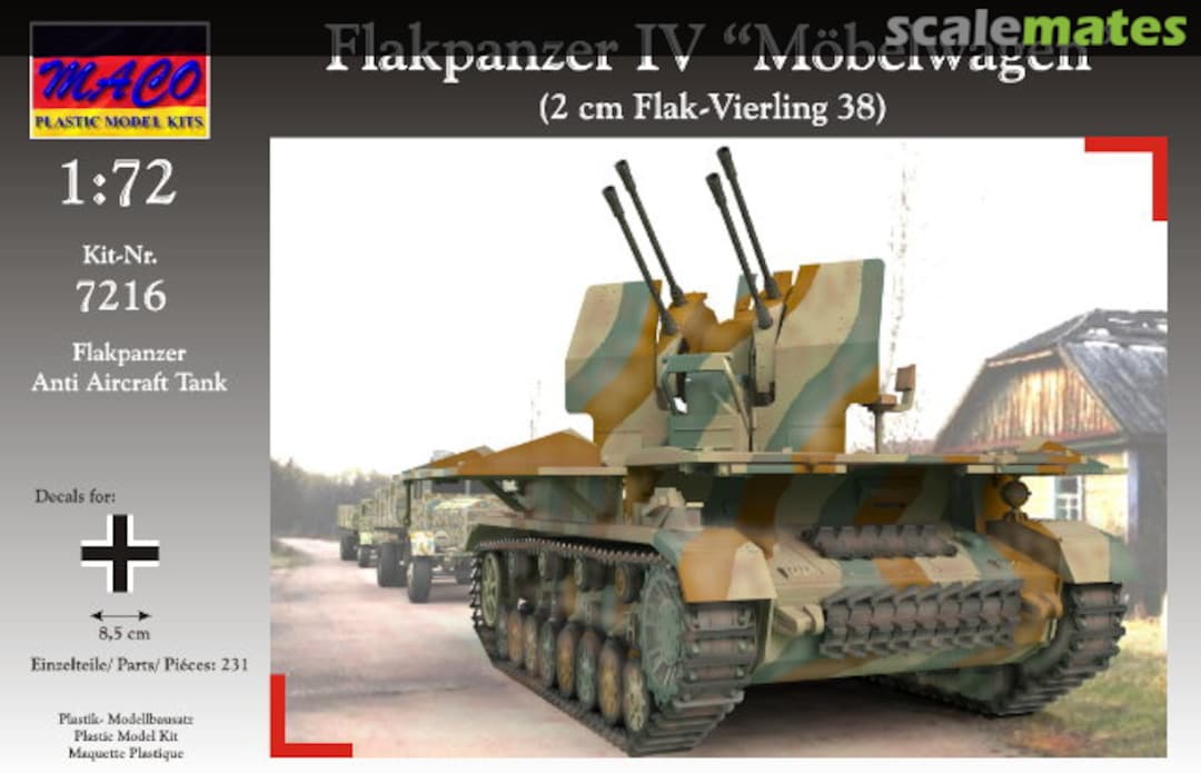 Boxart Flakpanzer IV “Möbelwagen“ 7216 MACO Boxart Flakpanzer IV “Möbelwagen“ 7216 MACO