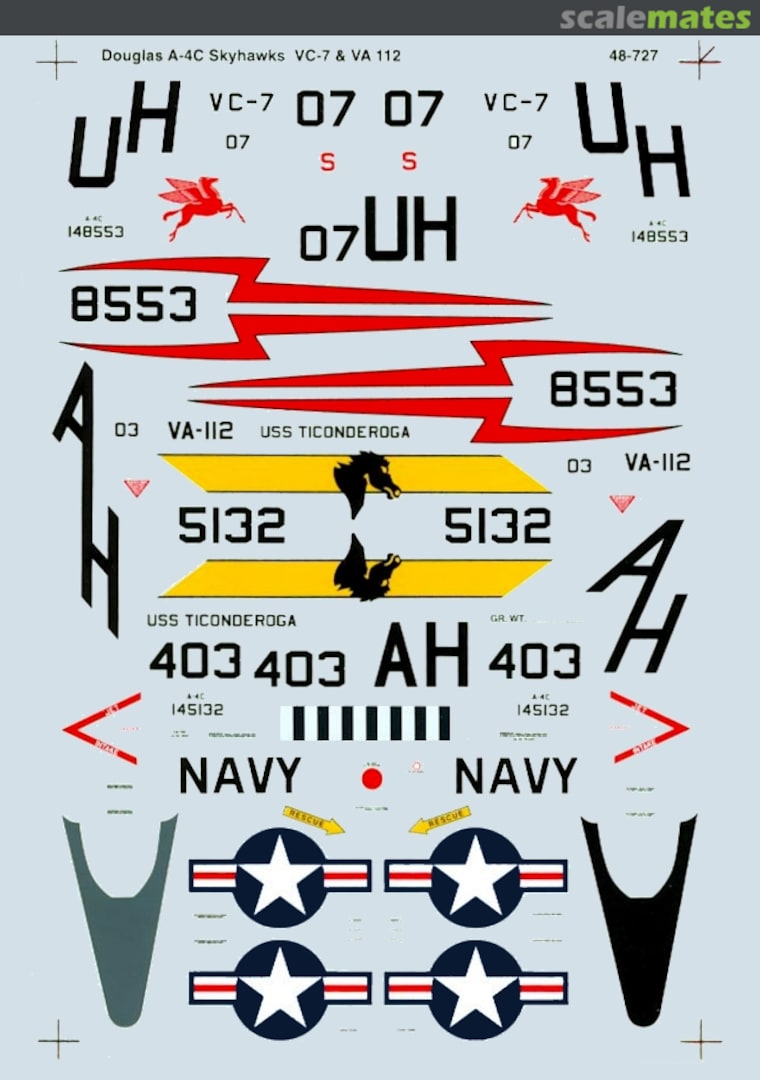 Boxart Douglas A-4C Skyhawks 48-727 SuperScale International Boxart Douglas A-4C Skyhawks 48-727 SuperScale International