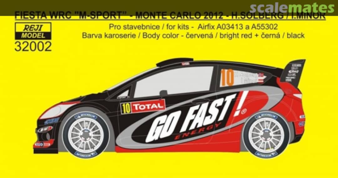 Boxart Ford Fiesta WRC Go Fast #10 32002 REJI Model Boxart Ford Fiesta WRC Go Fast #10 32002 REJI Model