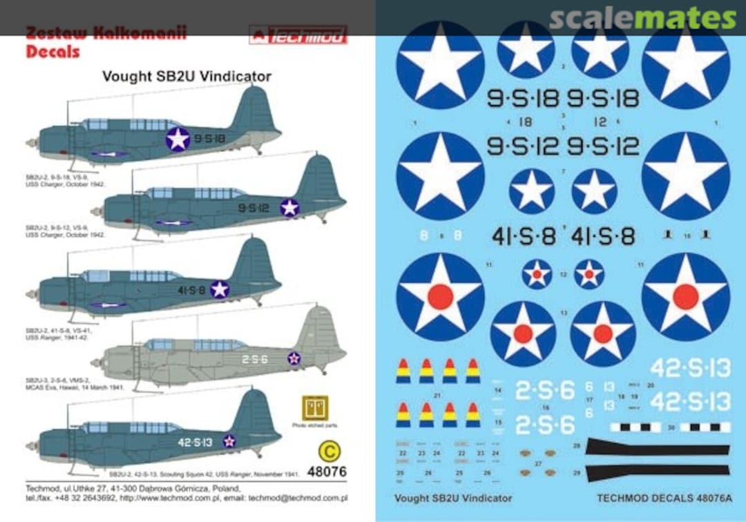 Boxart Vought SB2U Vindicator 48076 Techmod Boxart Vought SB2U Vindicator 48076 Techmod